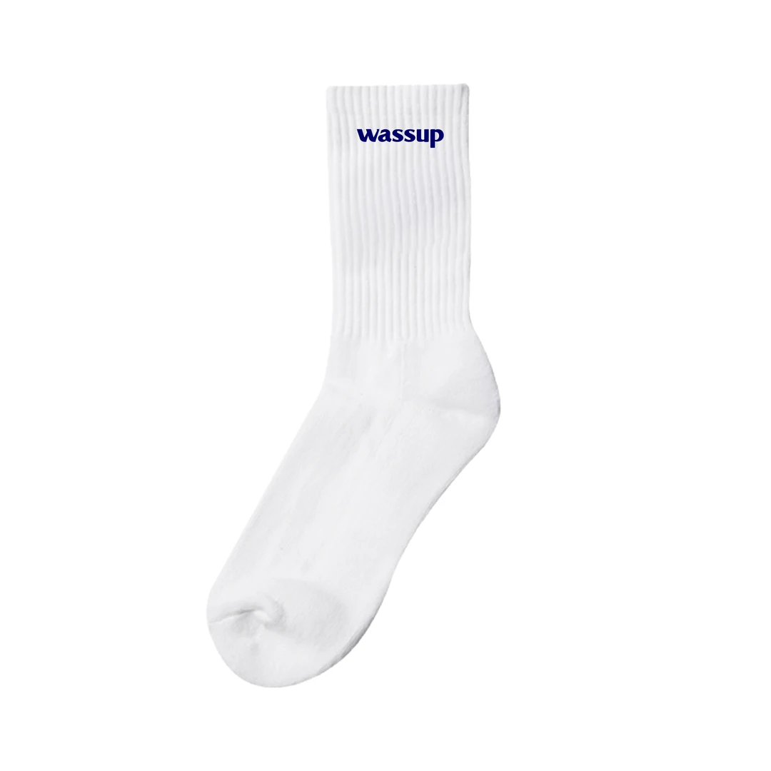 wassup白色精梳棉袜福袋奖品