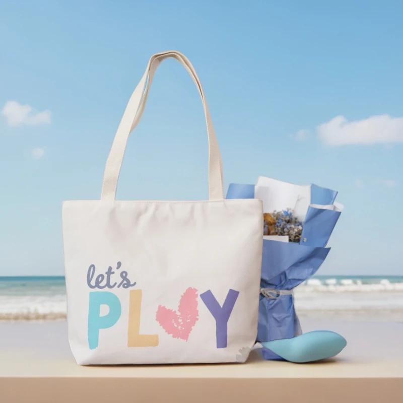 春夏PLay百搭网红孕妇女士单肩布包印花包包女士上班专用帆布包