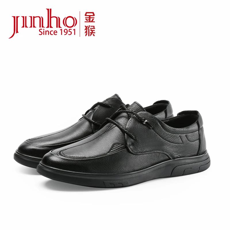 Jinho/金猴新款休闲男皮鞋舒适时尚真皮软底防滑2802123A&2223A