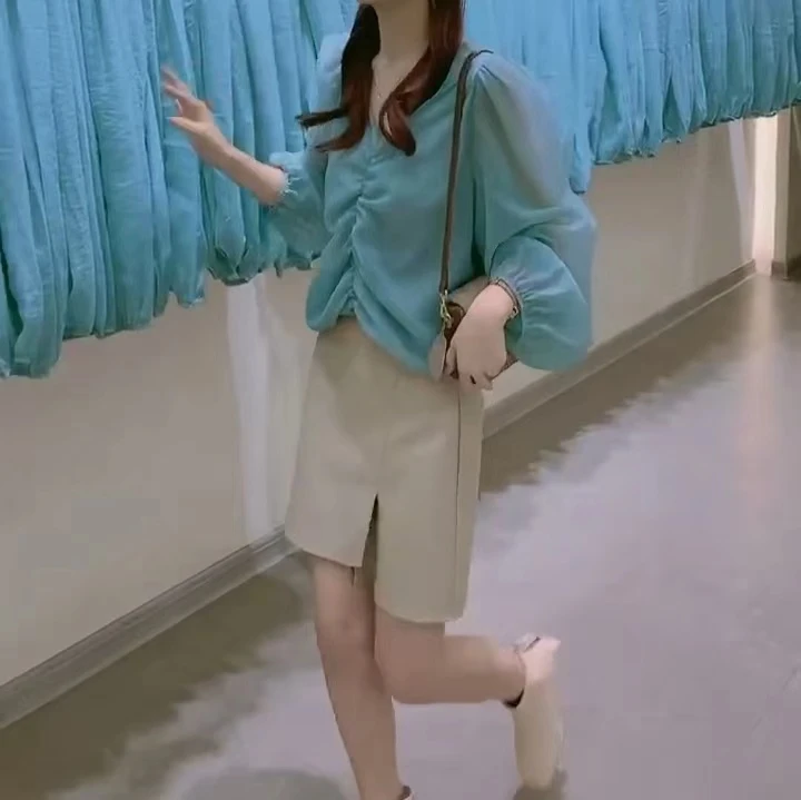 新款气质时尚洋气韩版上衣0348