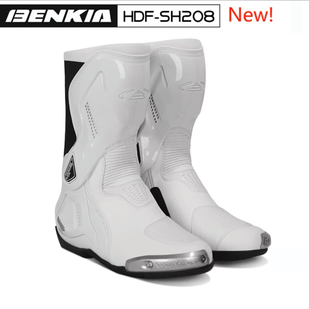 防滑摩托车骑行靴防水骑行竞技赛道机车男女款宾骑亚骑行靴BENKIA