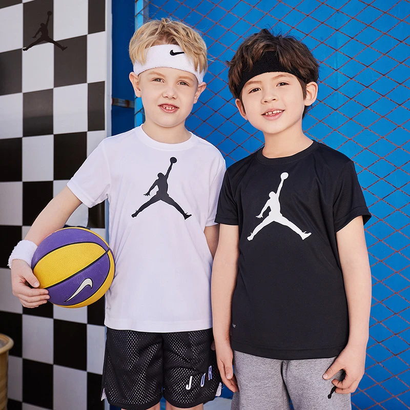 【官方旗舰】AIRJORDAN夏季休闲运动男童短袖透气运动速干T恤4293