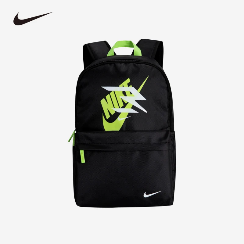 Nike 3Brand耐克书包轻便时尚潮酷荧光绿大logo双肩背包T026