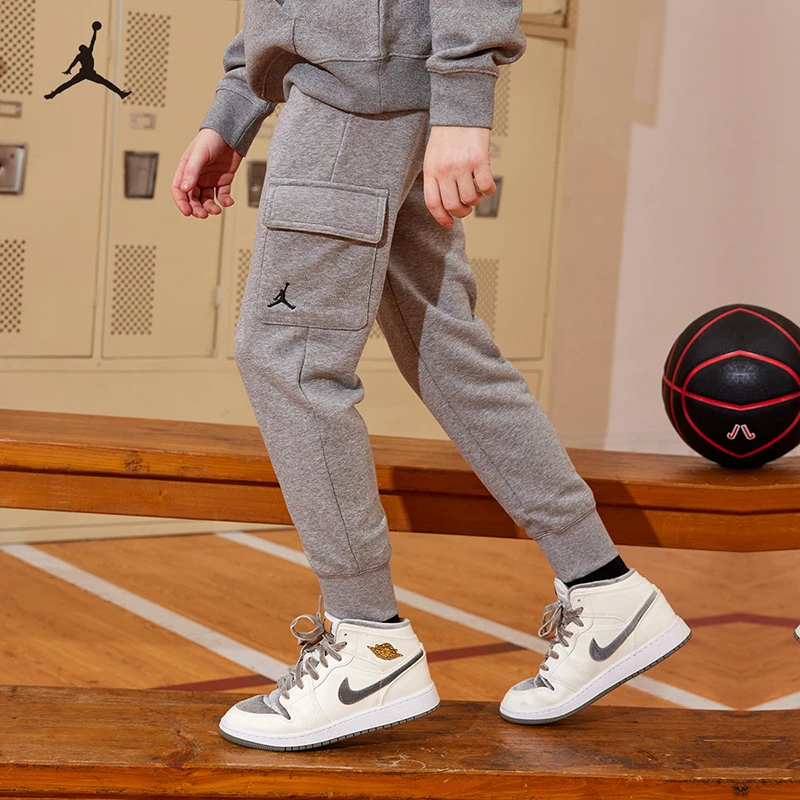 【官方旗舰】AIRJORDAN春秋休闲时尚童装裤子运动裤大童工装裤B398