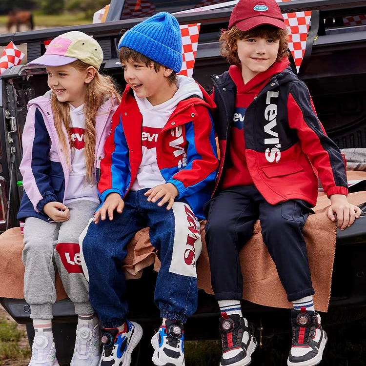 【官方旗舰】Levis李维斯童装男女童外套春秋加绒外套工装夹克D826