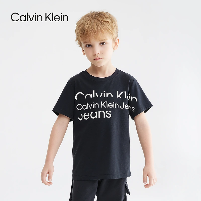 【官方旗舰】CK夏季休闲时尚儿童男女童短袖舒适百搭潮流T恤C007