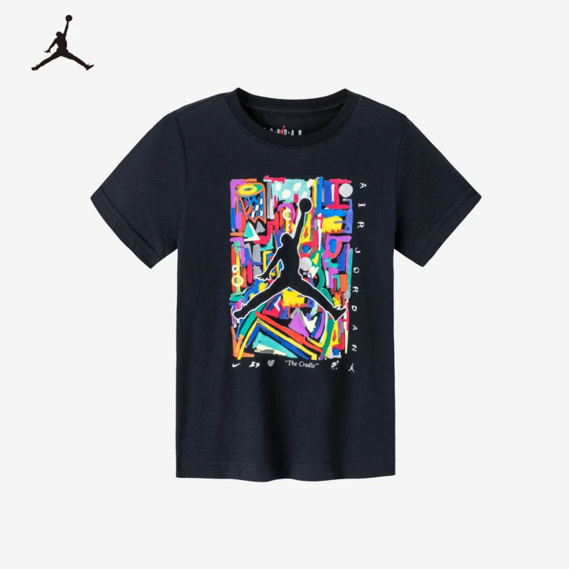 【官方旗舰】AIR JORDAN夏季休闲运动儿童短袖T恤男飞人短袖T恤B478