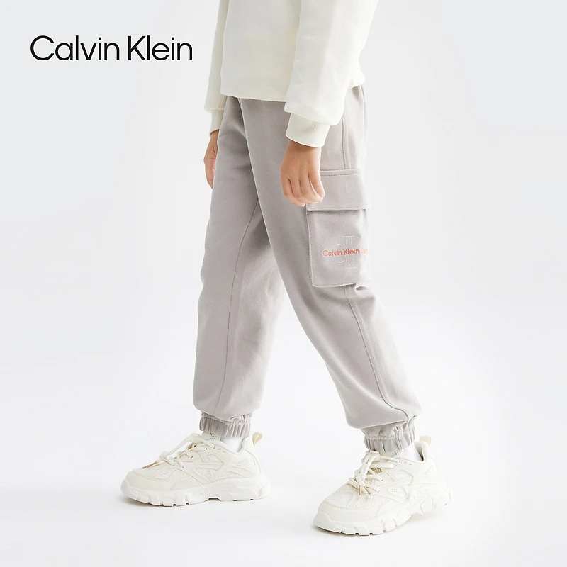 【官方旗舰】CK春季休闲时尚儿童男童长裤潮流简约时尚针织长裤C013