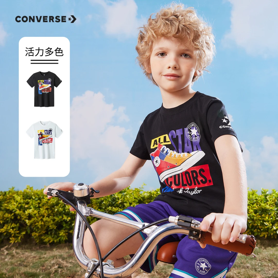 【官方旗舰】Converse匡威童装夏季男女同款短袖T恤CNVB-TE-C346