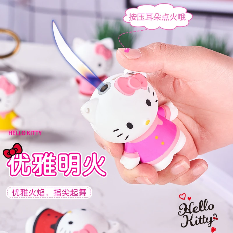 （酷鼠手办打火机）kitty猫可循环充气防风个性ins材质潮玩合集