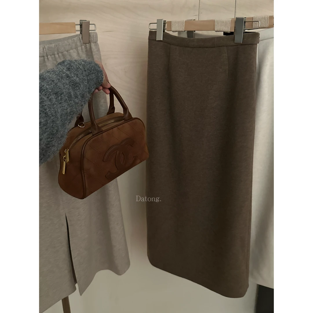 【Datong】韩系复古松紧腰半女百搭显瘦中长款气质高腰裙