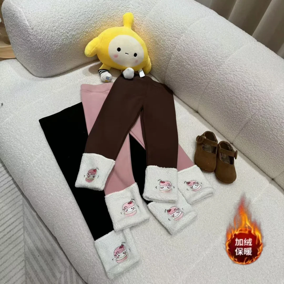 儿童新款初冬简约百搭儿童奥利绒保暖打底裤时尚休闲潮流款小童