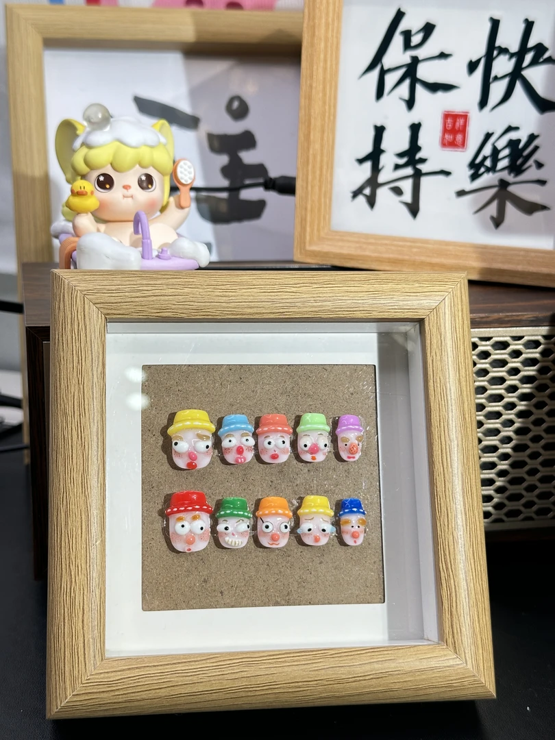 【麻子脸】纯手捏纯手绘手工定制穿戴甲高级感可爱美甲秋