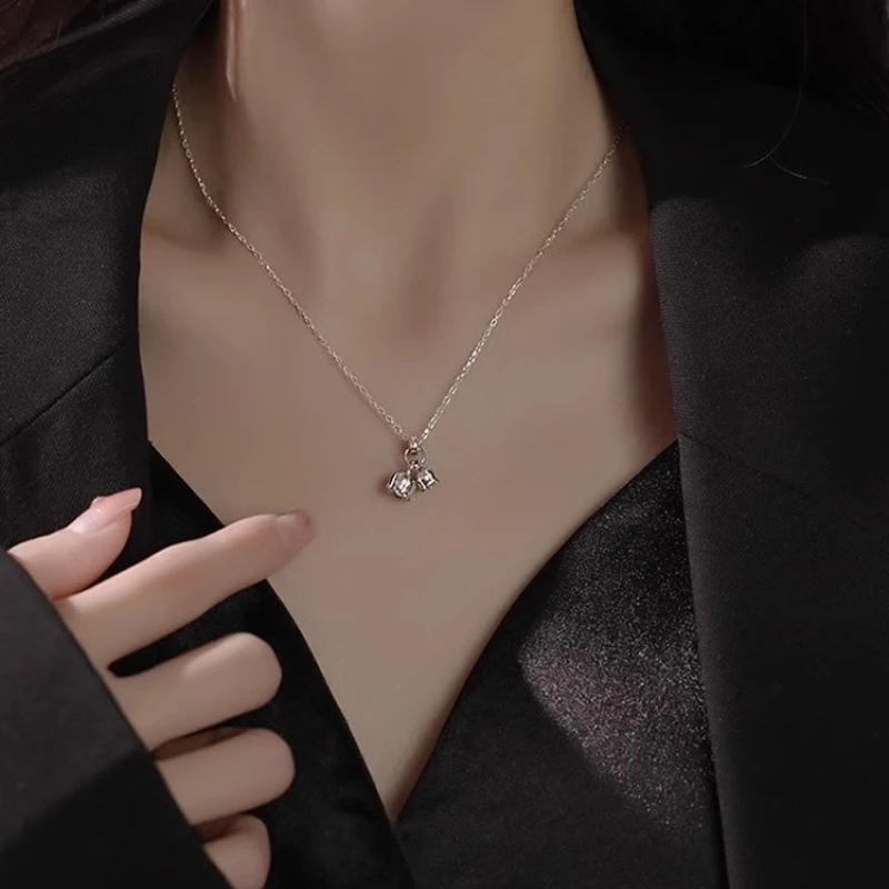 坠链均925银 铃兰花项链女款2024年新款爆款高级感小众轻奢锁骨链