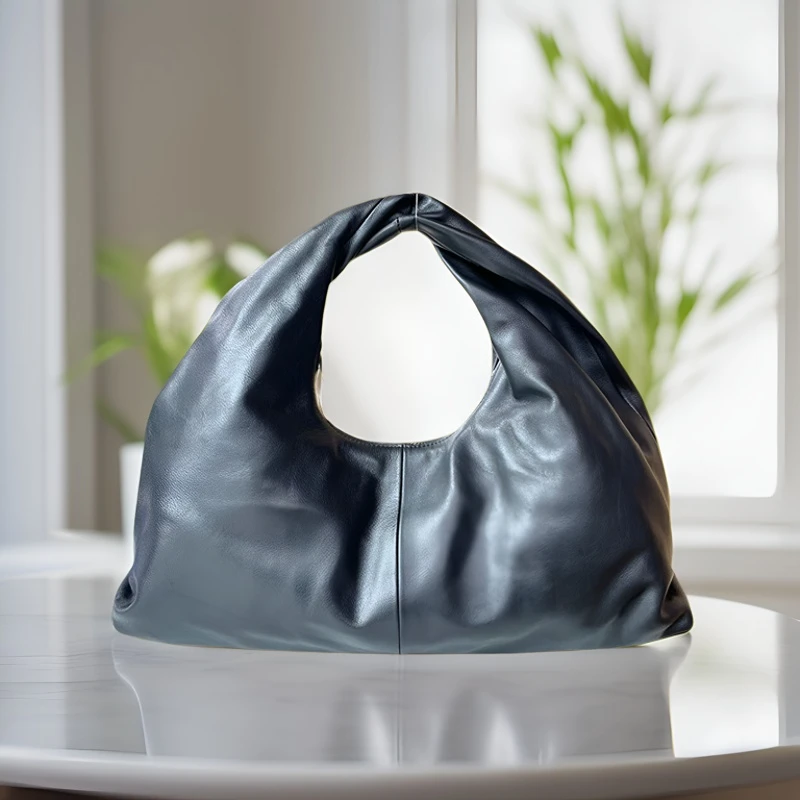 高端轻奢原创小众真皮手提包女士简约时尚百搭头层牛皮手拎大包包