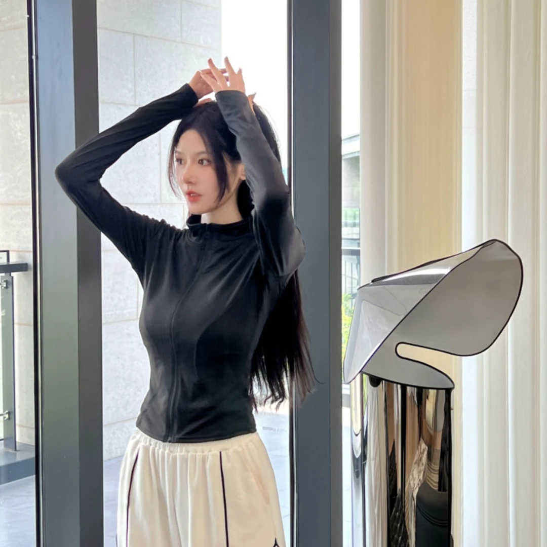 防晒高强度运动速干透气修身紧身显瘦跑步瑜伽服时尚百搭健身性感