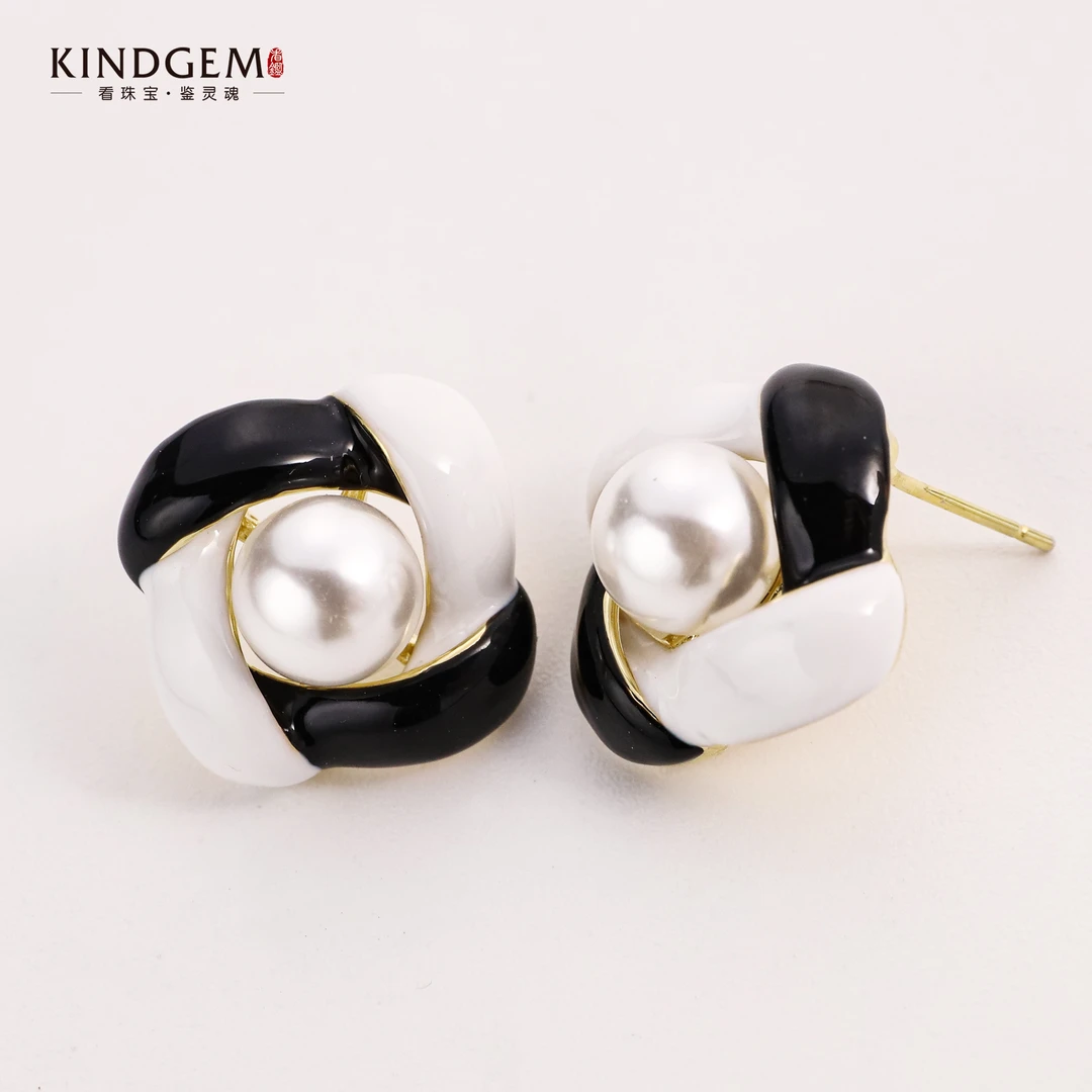 黑白经典耳环耳钉AO116XMWC-23968