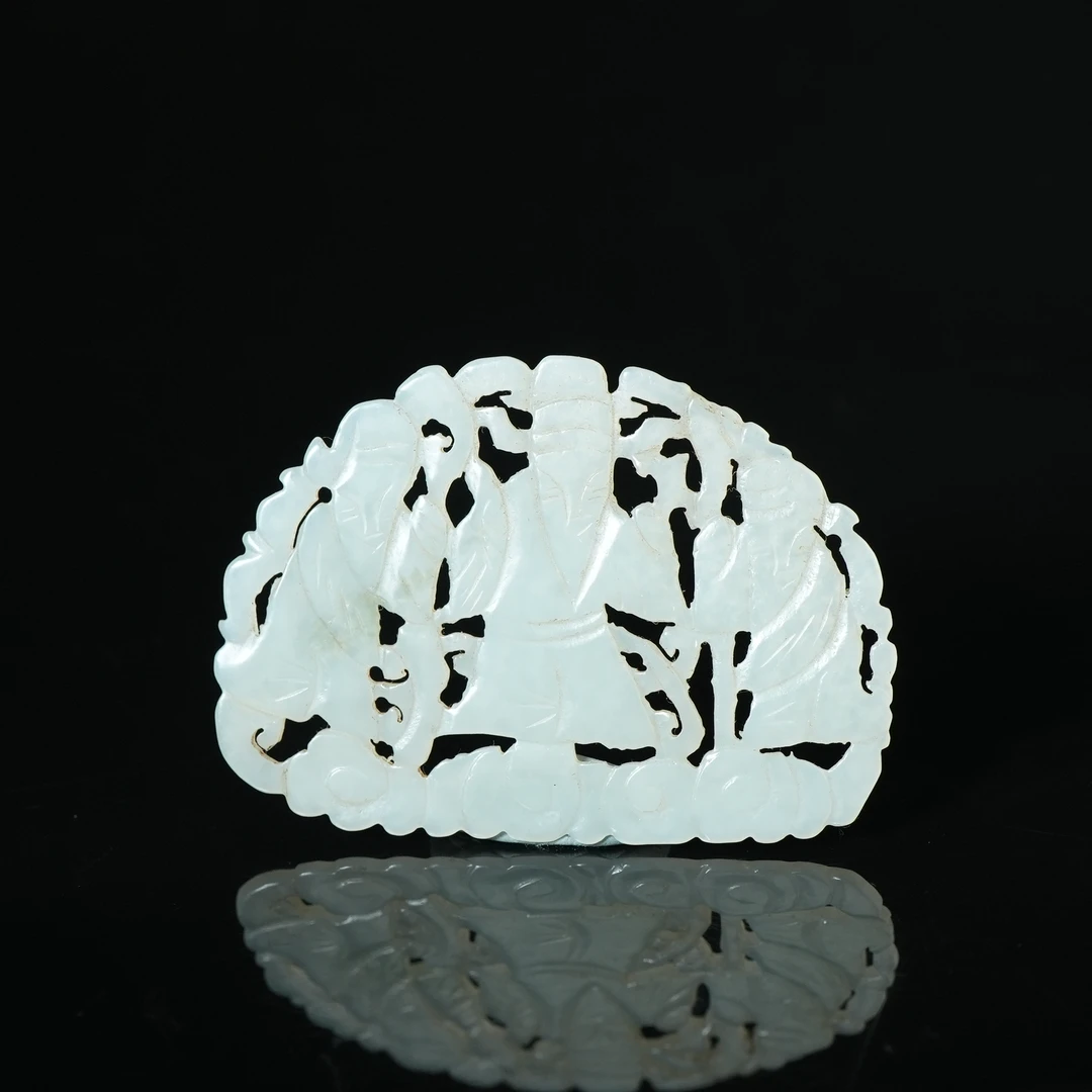 清代和田玉福禄寿挂件【华豫之门】ALF2412035055