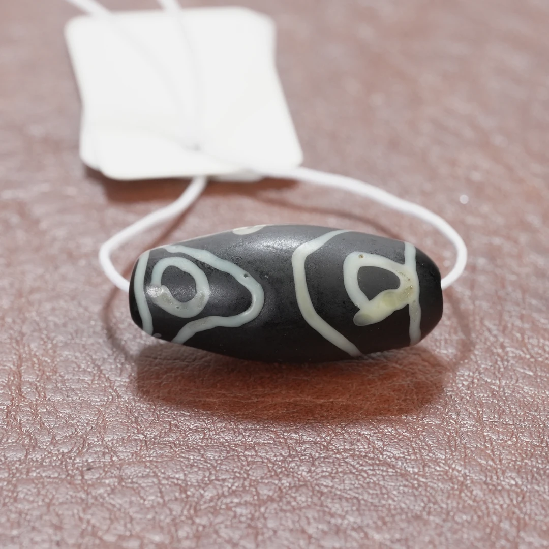 清代三眼琉璃珠【华豫之门】AAJJ240616047