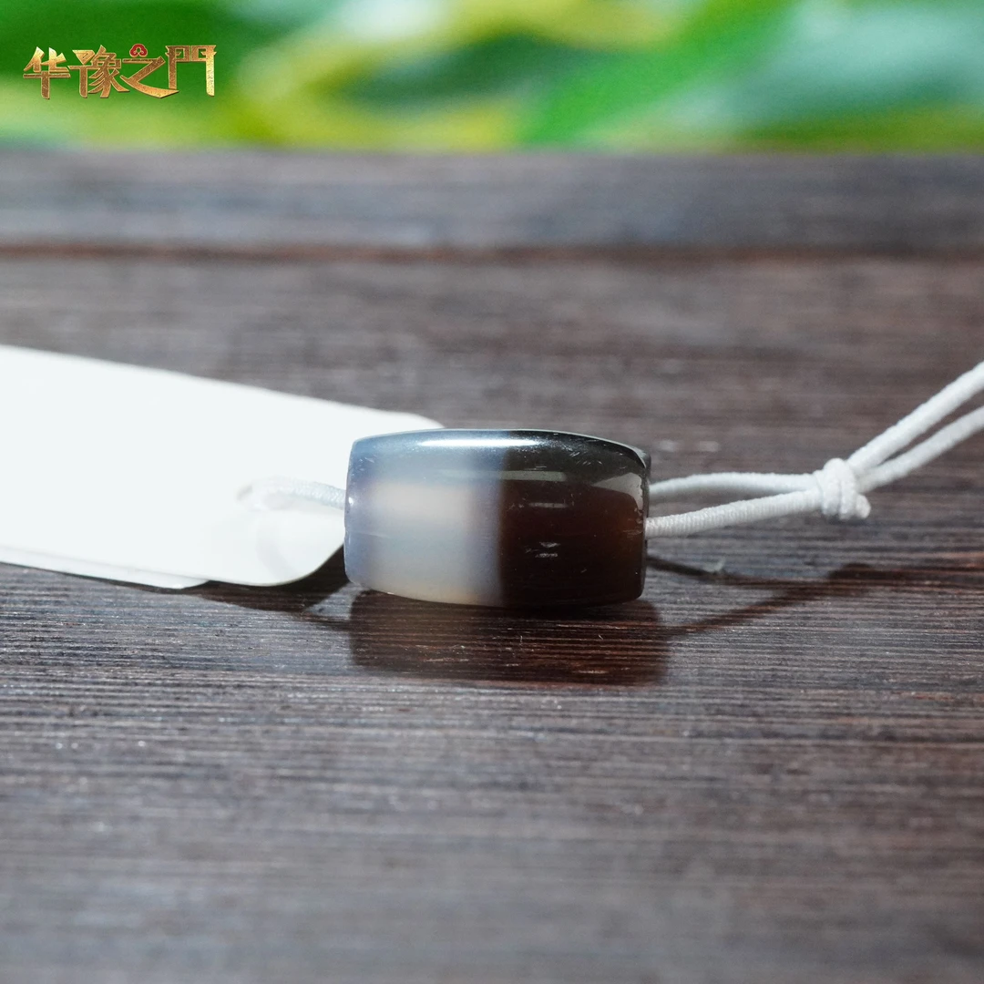 清代黑白玛瑙桶珠【华豫之门】AAJJ240708161