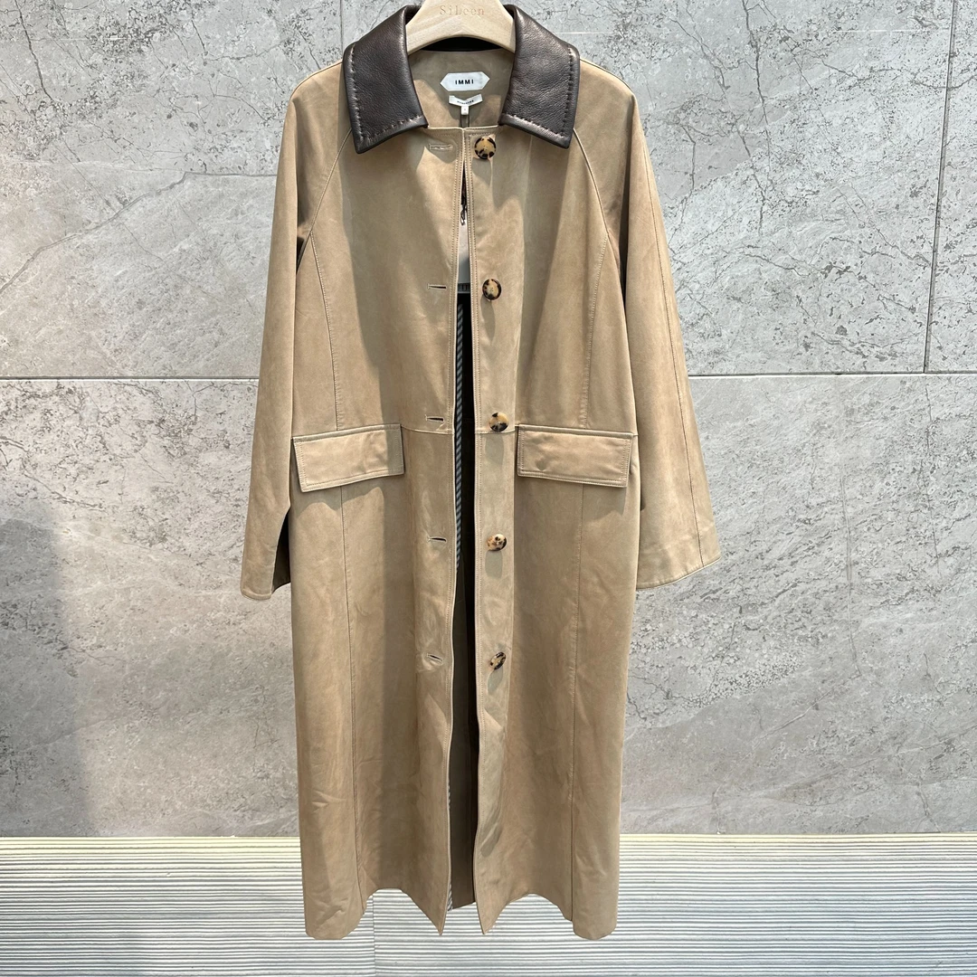 immi 24秋冬新品插肩袖宽松长大衣MWDFWLCO0508X