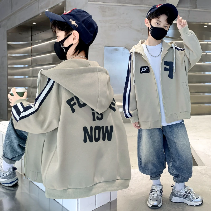 儿童装男童秋装外套2023新款中大童春秋款风衣男孩秋季炸街帅气潮