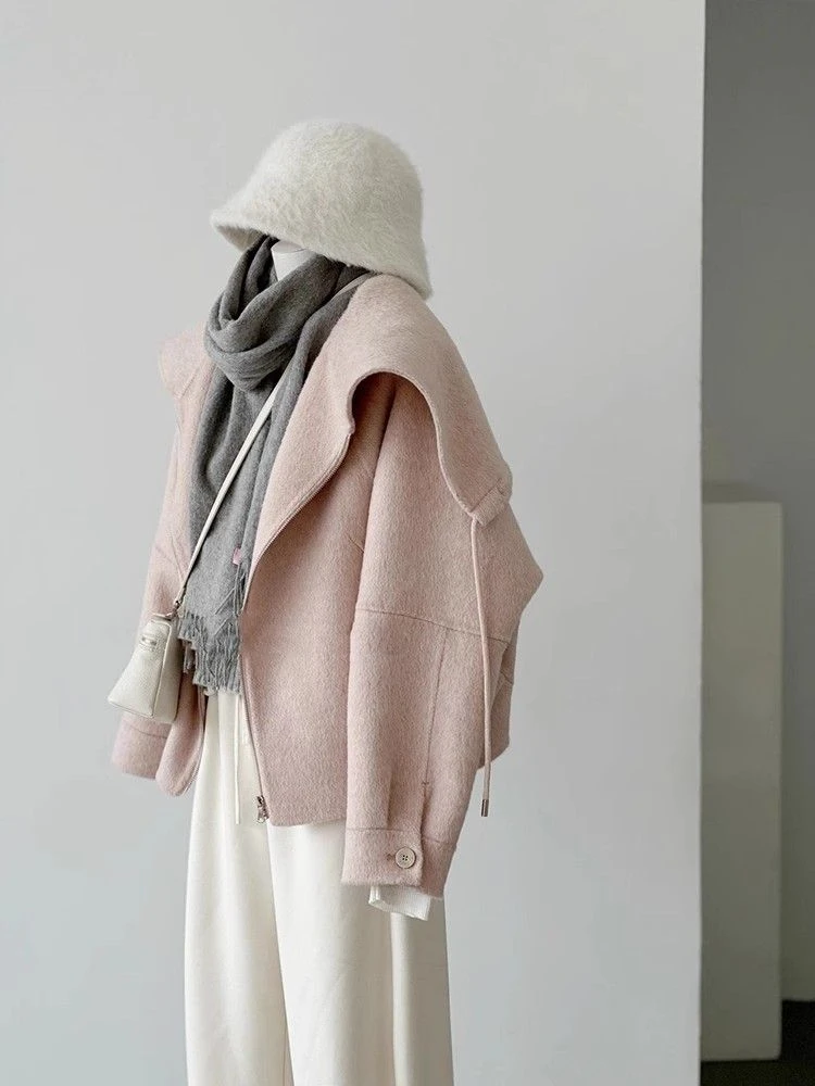 秋装美拉德双面百搭外套女气质高级感2023年新款韩系慵懒风厚高级