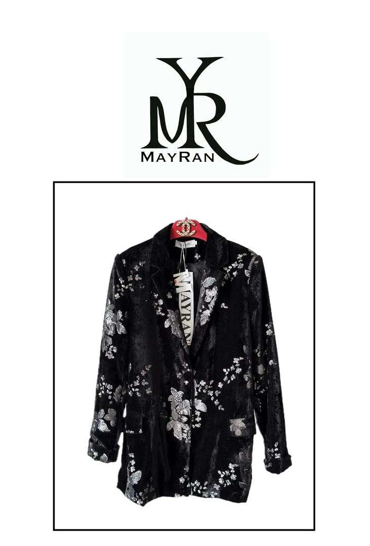 【MayRan】西装亮片款气质系列黑色