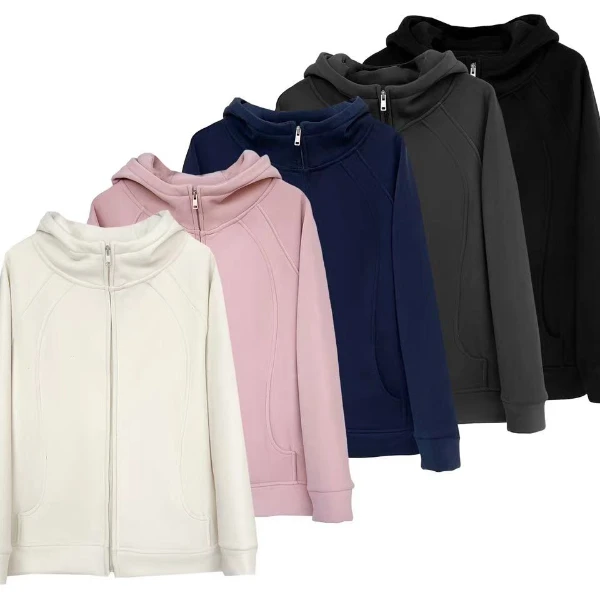 8869（特价无售后）防风复奥粒绒 连帽外套弹力显瘦百搭开衫外套