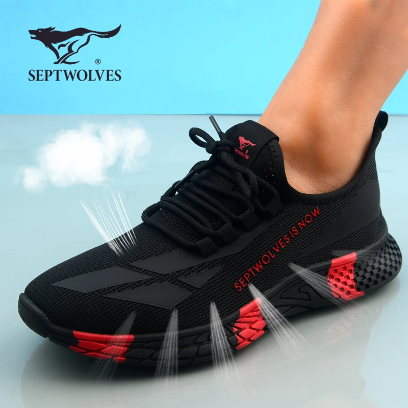 七匹狼男鞋夏季新款男士洞洞鞋飞织网面鞋透气轻便时尚运动鞋