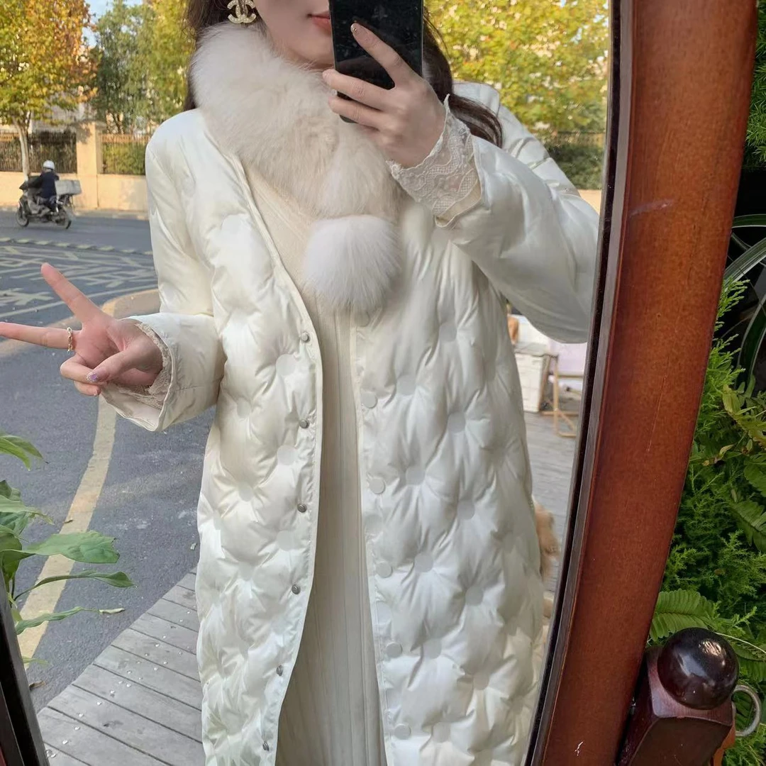 金蘑菇菇 大衣伴侣/羽绒内搭保暖白鸭绒