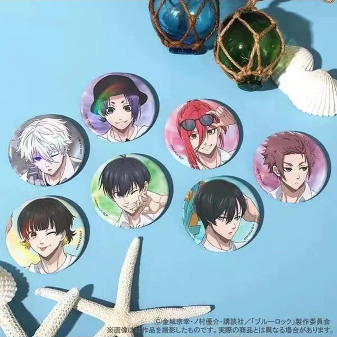 【蓝锁玩水吧唧】蓝色监狱夏日玩水水枪吧唧徽章(盲盒拆盒)