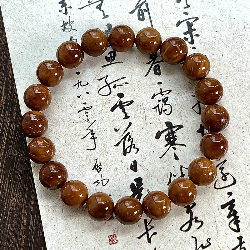 天然高抛库克光珠单圈手串高油高密菩提念珠佛珠文玩盘玩库克珠子