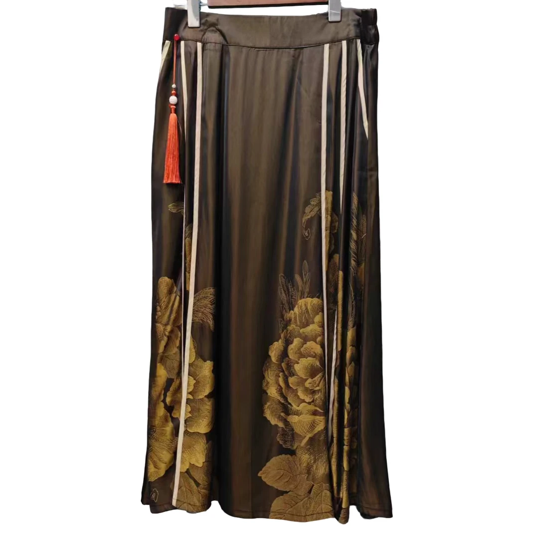 《杭云社》新中式明制古风汉元素重工提花休闲半身裙春夏秋马面裙