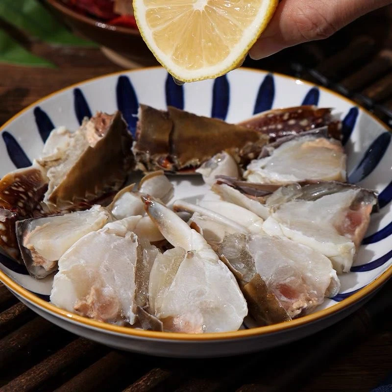 舟山白膏呛蟹7两左右肥美饱满呛蟹3-8两生吃【冻蟹】半斤6只/8只