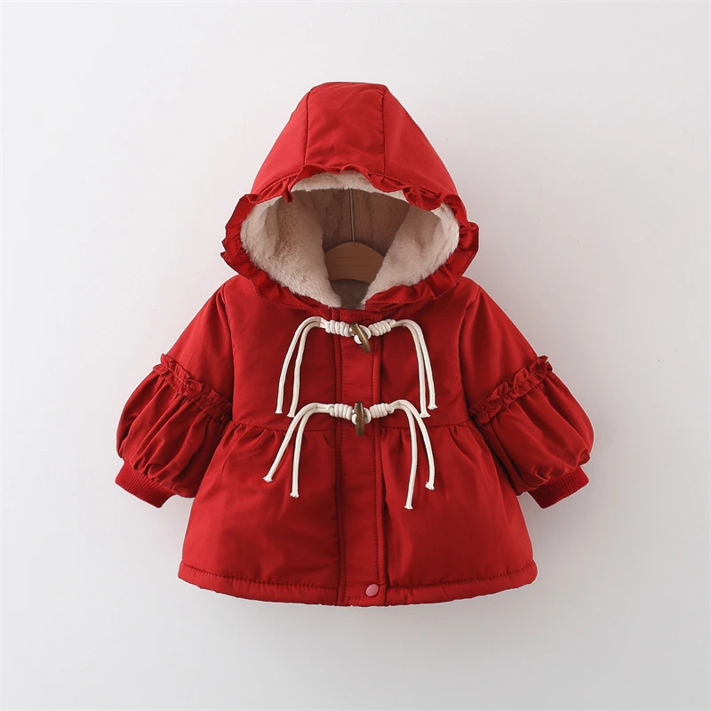 女童加绒棉服2023儿童冬季加厚新款棉衣洋气宝宝冬装棉袄外套外穿