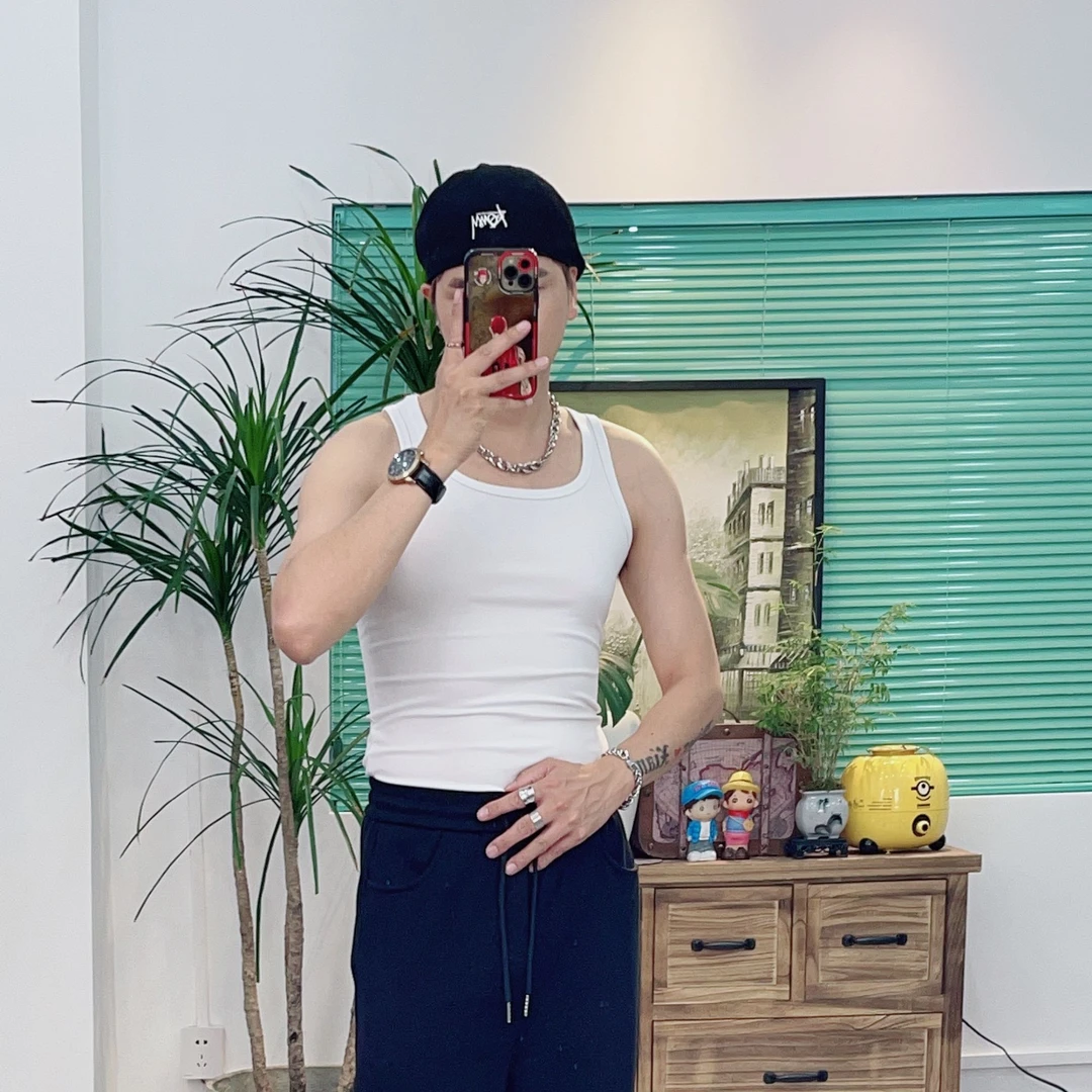 【买一送一】男士时尚休闲百搭夏季健身韩版紧身工字弹力打底背心