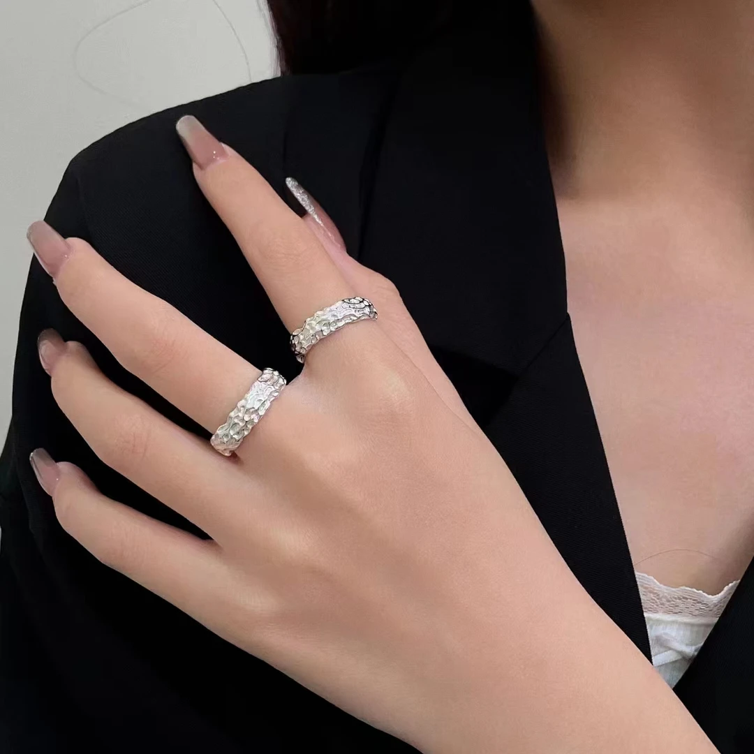 925银戒指 8028清冷戒指饰品复古风编织小众潮流轻奢时尚素款手工