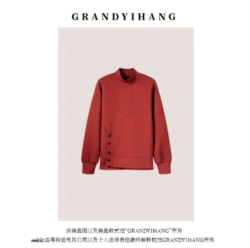 【艳姐推荐】秋冬新款时尚休闲设计宽松长袖上衣23195