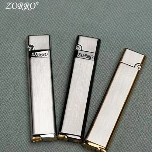 ZORRO/佐罗正品Z668打火机纤巧机迷你纤巧轻薄光板拉丝标志砂轮机