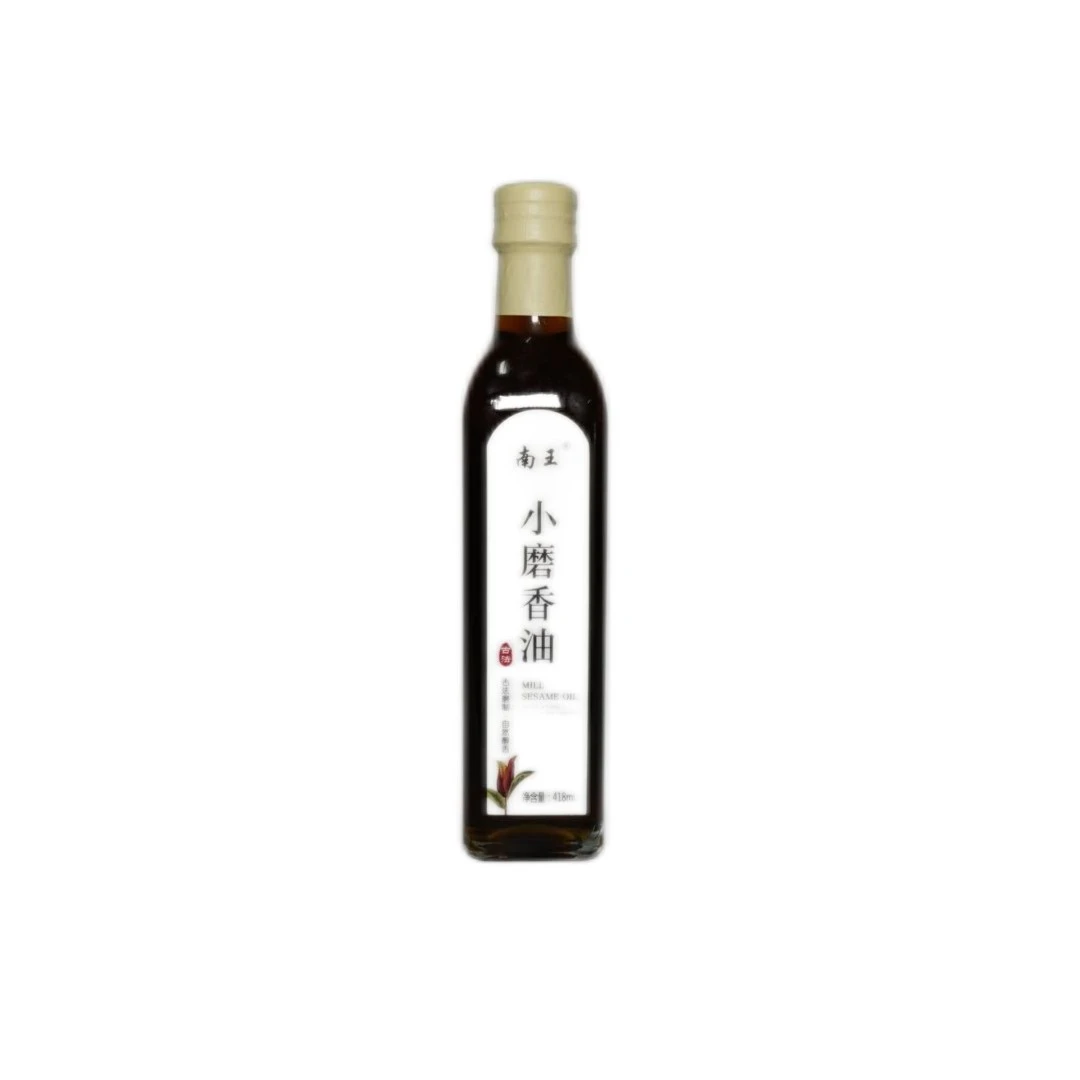 山东夏津工艺小磨香油418ml/营养香味南王庄德福传统瓶装