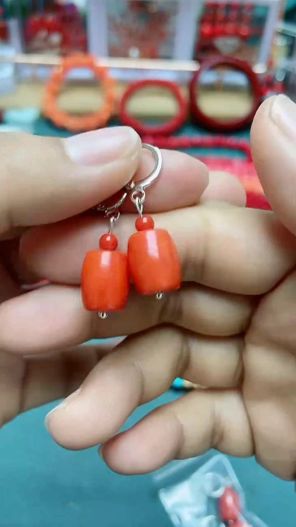 【闪购商品】玛瑙/玉髓耳钉合金A04