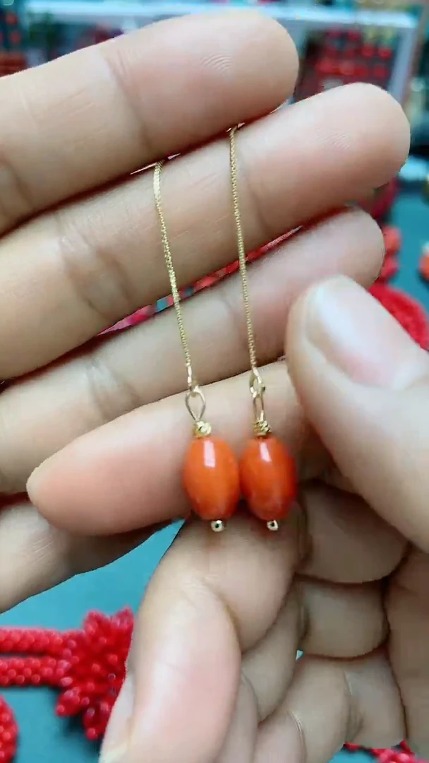 【闪购商品】玛瑙/玉髓耳钉合金D06