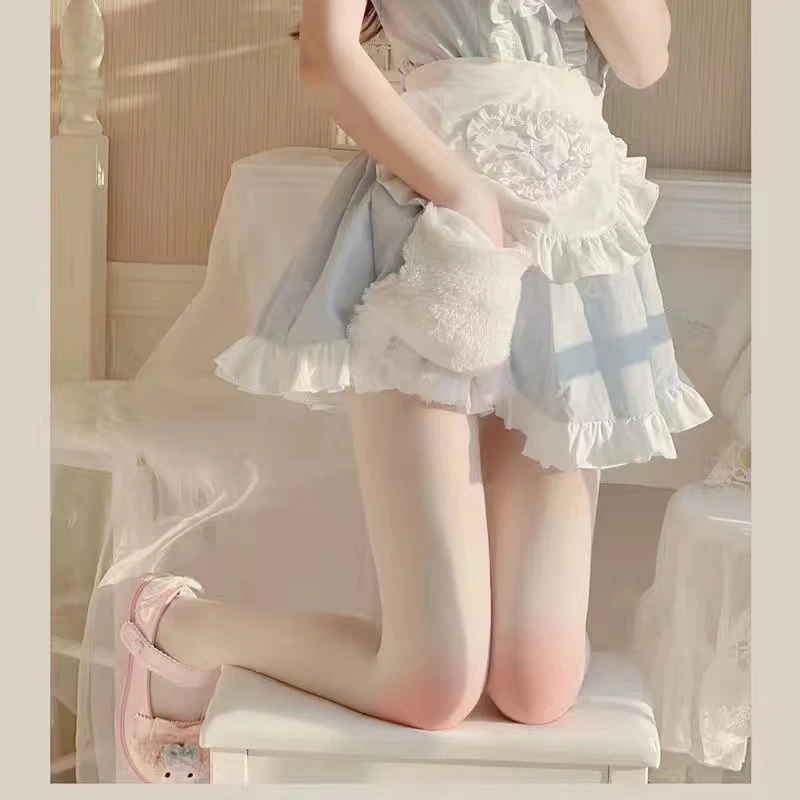 甜美白丝秋冬甜妹款Lolita纯欲风渐变丝袜夏季薄款穿搭必备可爱风
