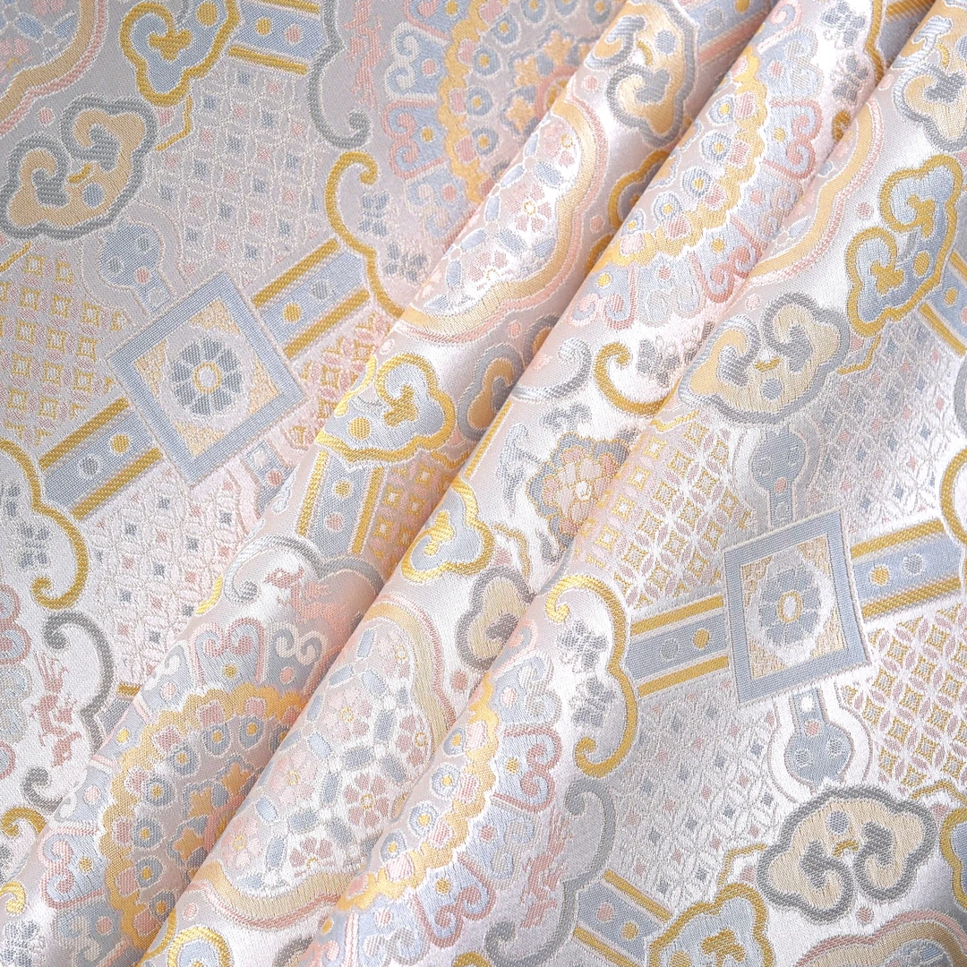 【白八达晕】宋锦桑蚕丝定制面料【不支持7天无理由】