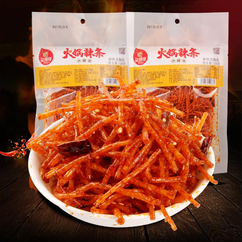 笑辣辣火锅系列小辣丝霸王丝童年辣条