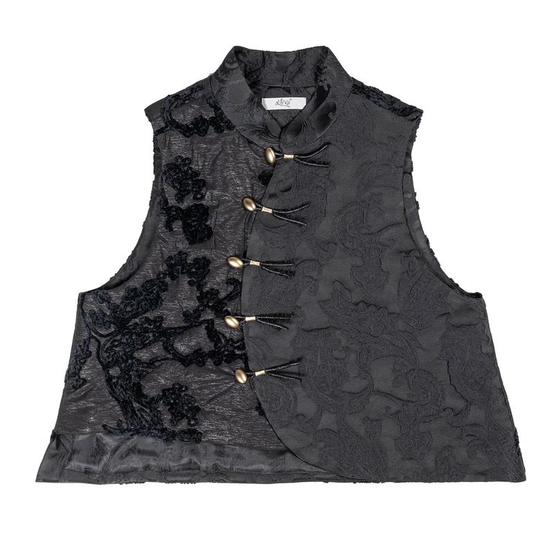 朱总原创设计L24M-4C132刺绣棉马甲