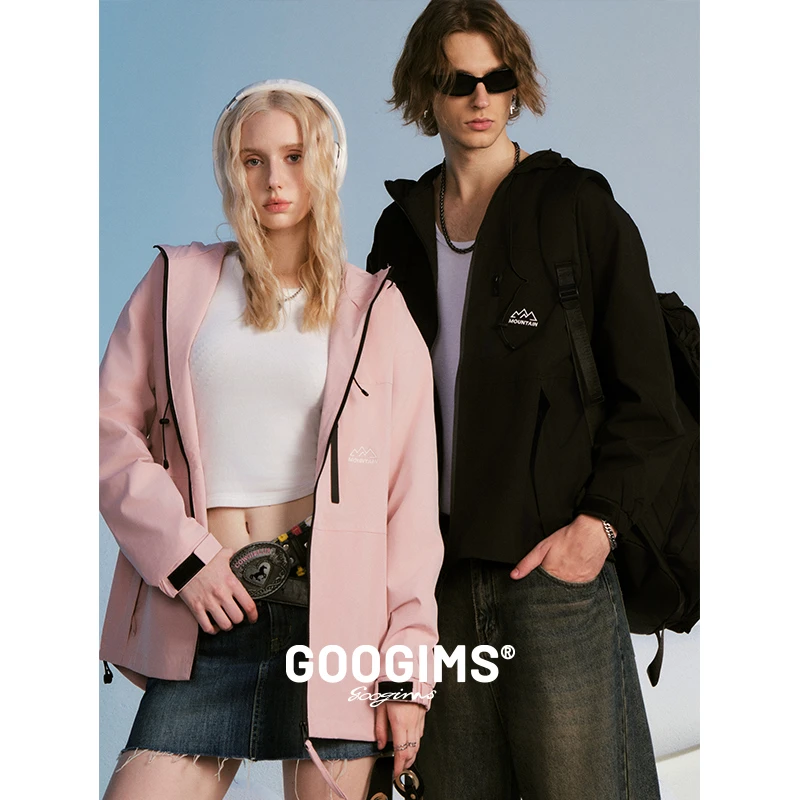 韩国Googims休闲运动户外夹克男女同款时尚百搭潮流情侣外套