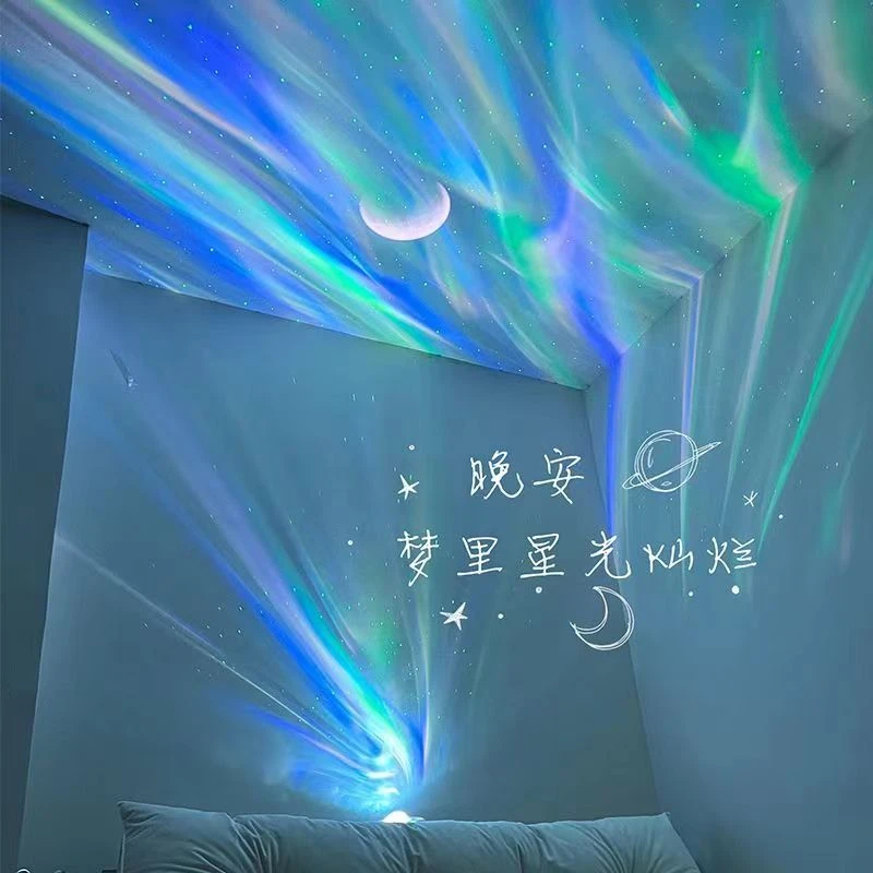 网红创意蓝牙星空灯月亮灯投影灯氛围灯低音炮七彩音乐投影星空灯