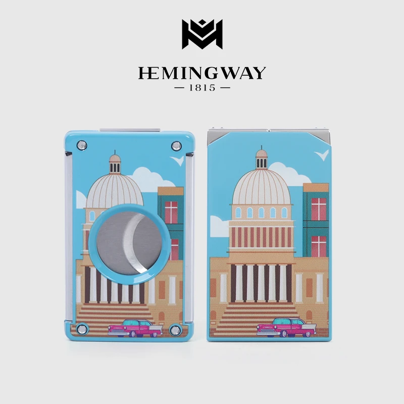 海明威哈瓦那国会大厦裁风点火利落裁切剪双火焰防风打火机